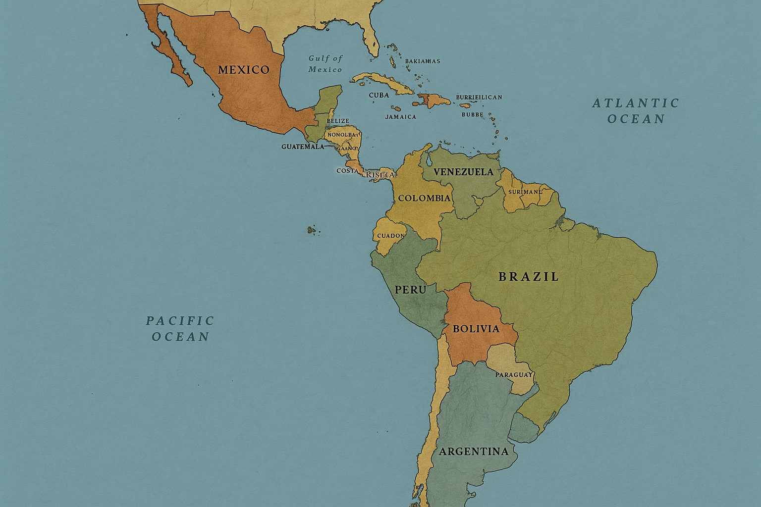 mapa de latinoamerica 